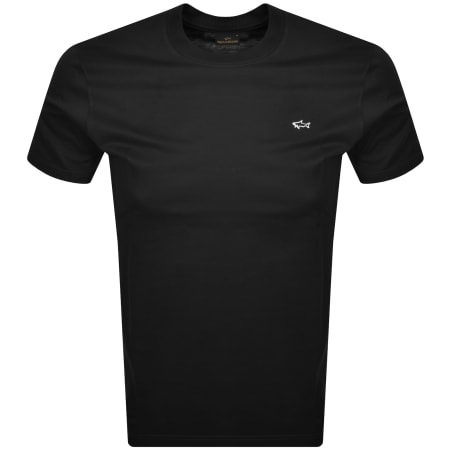 Paul And Shark Metal Logo T Shirt Black | Mainline Menswear